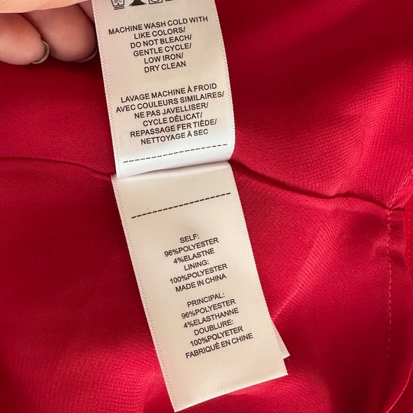 UNtuckit for Her Women's Red Satin V Neck Dress Malorie size XS Extra Small - Picture 8 of 10
